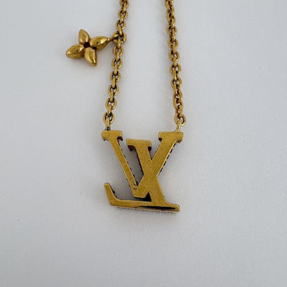 Louis Vuitton Necklace LV Iconic Logo Gold Plated — view 2