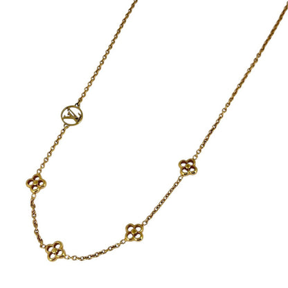 Louis Vuitton Flower Full Necklace Monogram Gold Plated