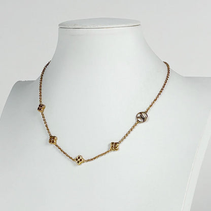 Louis Vuitton Flower Full Necklace Monogram Gold Plated — view 4