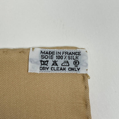 Hermes Carre 90 L'ile Deserte Human Island Scarf Silk Brown Multicolor — view 2