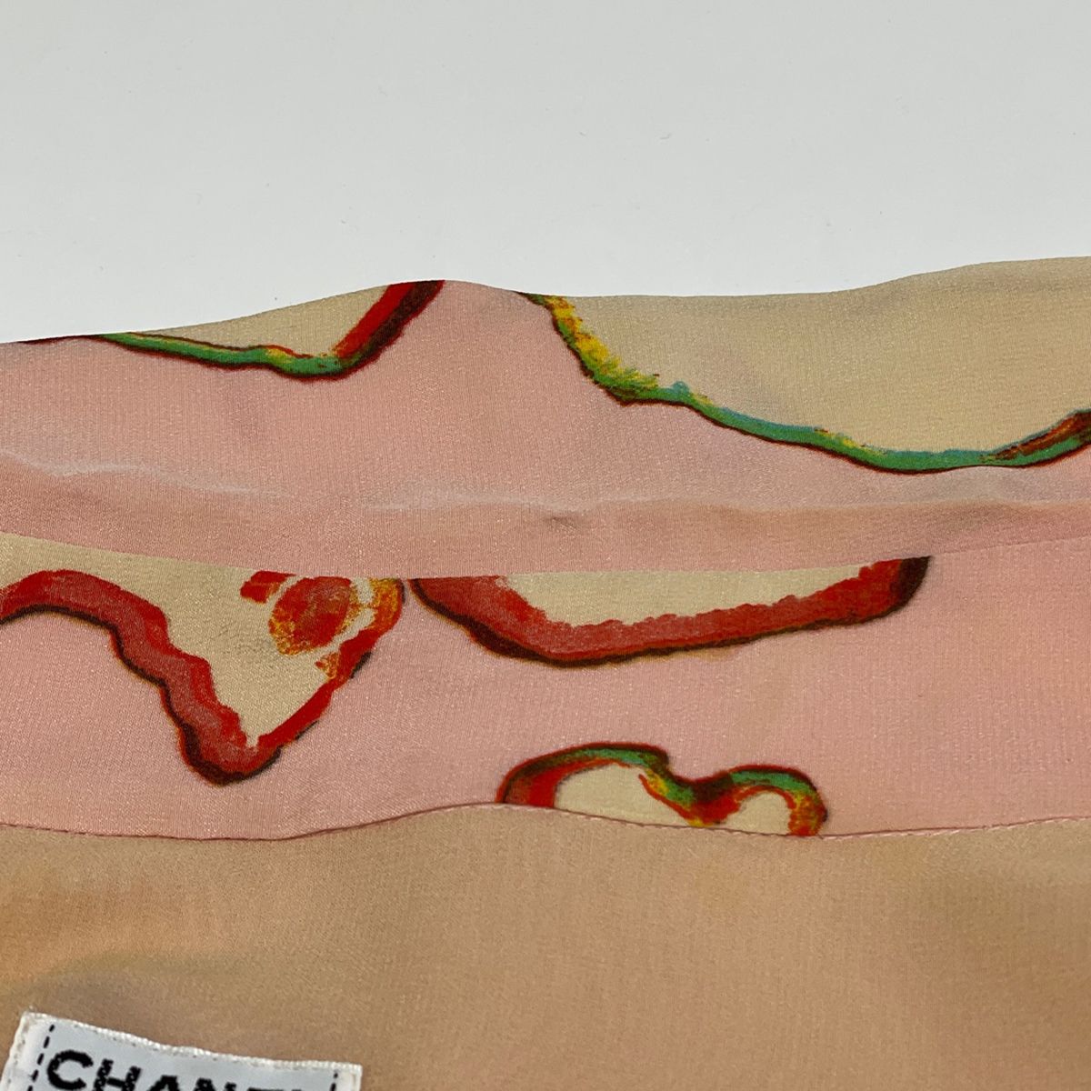 Chanel Sleeveless Dress All Over Pattern Pleats CC Logo Skirt Silk Pink — view 6