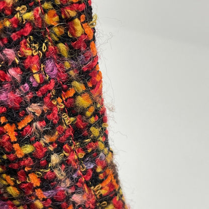 Saint Laurent Yves Tweed Jacket Outer Red — view 5