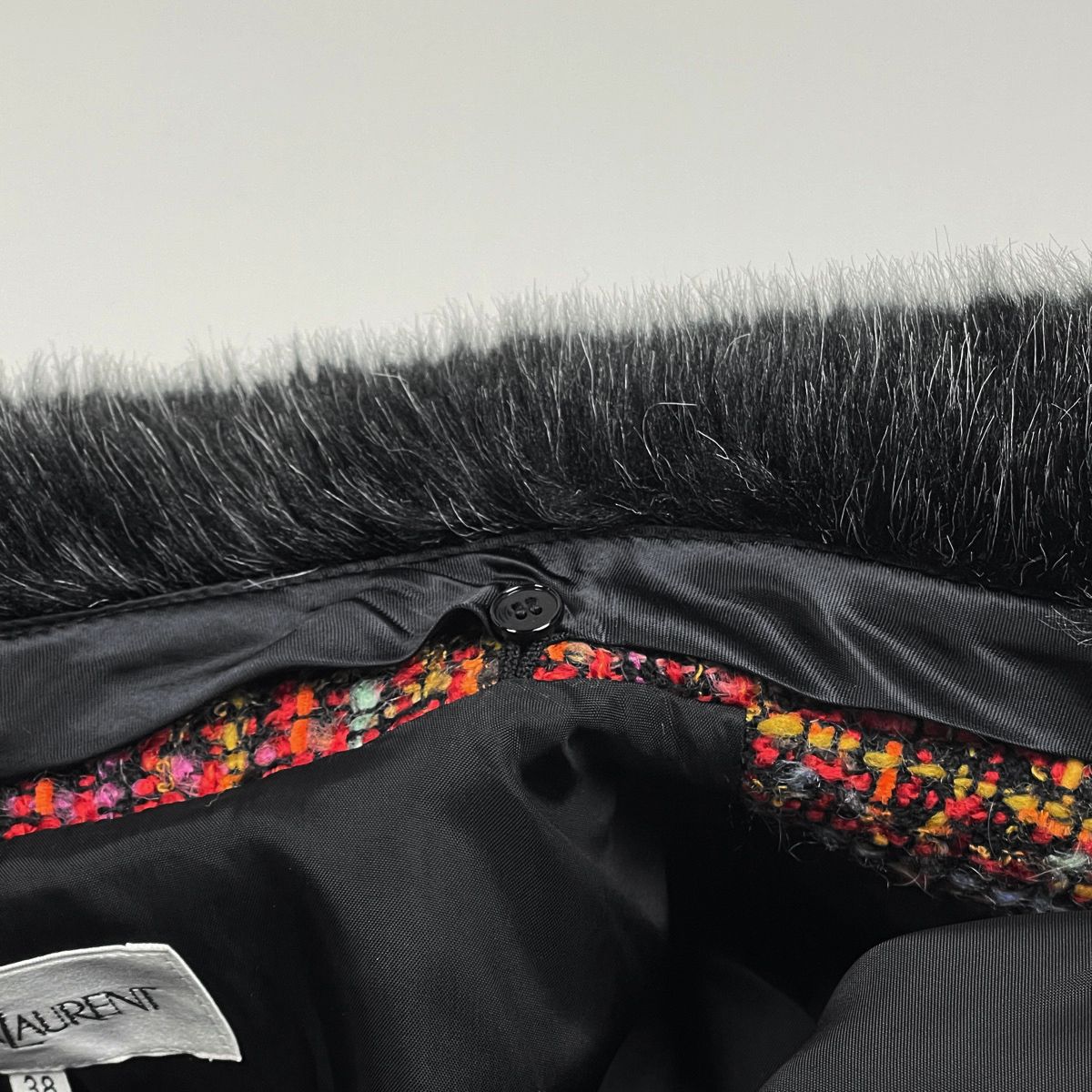 Saint Laurent Yves Tweed Jacket Outer Red — view 4