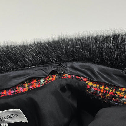 Saint Laurent Yves Tweed Jacket Outer Red — view 4