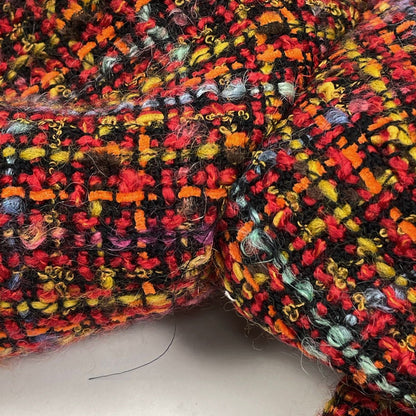 Saint Laurent Yves Tweed Jacket Outer Red — view 6
