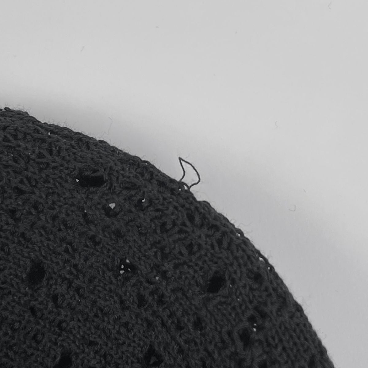 Chanel Openwork Knit Dress Clover Skirt Black — view 7