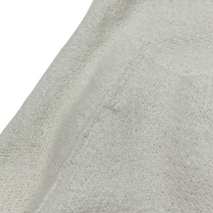 Chanel Faux Pearl Button Short Sleeve Dress Pile Skirt Cotton Nylon White — view 5
