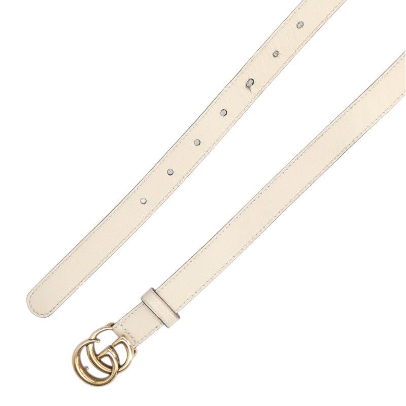 Gucci GG Marmont Double Buckle Leather Narrow Belt 85 — view 3