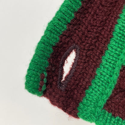 Chanel CC Logo Button Cardigan Knit Top Cashmere Green — view 3
