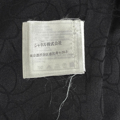 Chanel CC Logo Button Tailored Jacket Outer Wool Rayon Black — view 6