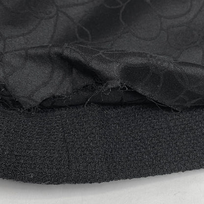 Chanel CC Logo Button Tailored Jacket Outer Wool Rayon Black — view 5