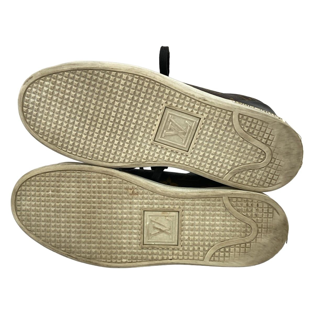 Louis Vuitton Sneakers 36 Front Row Line Brown Black Leather — view 4