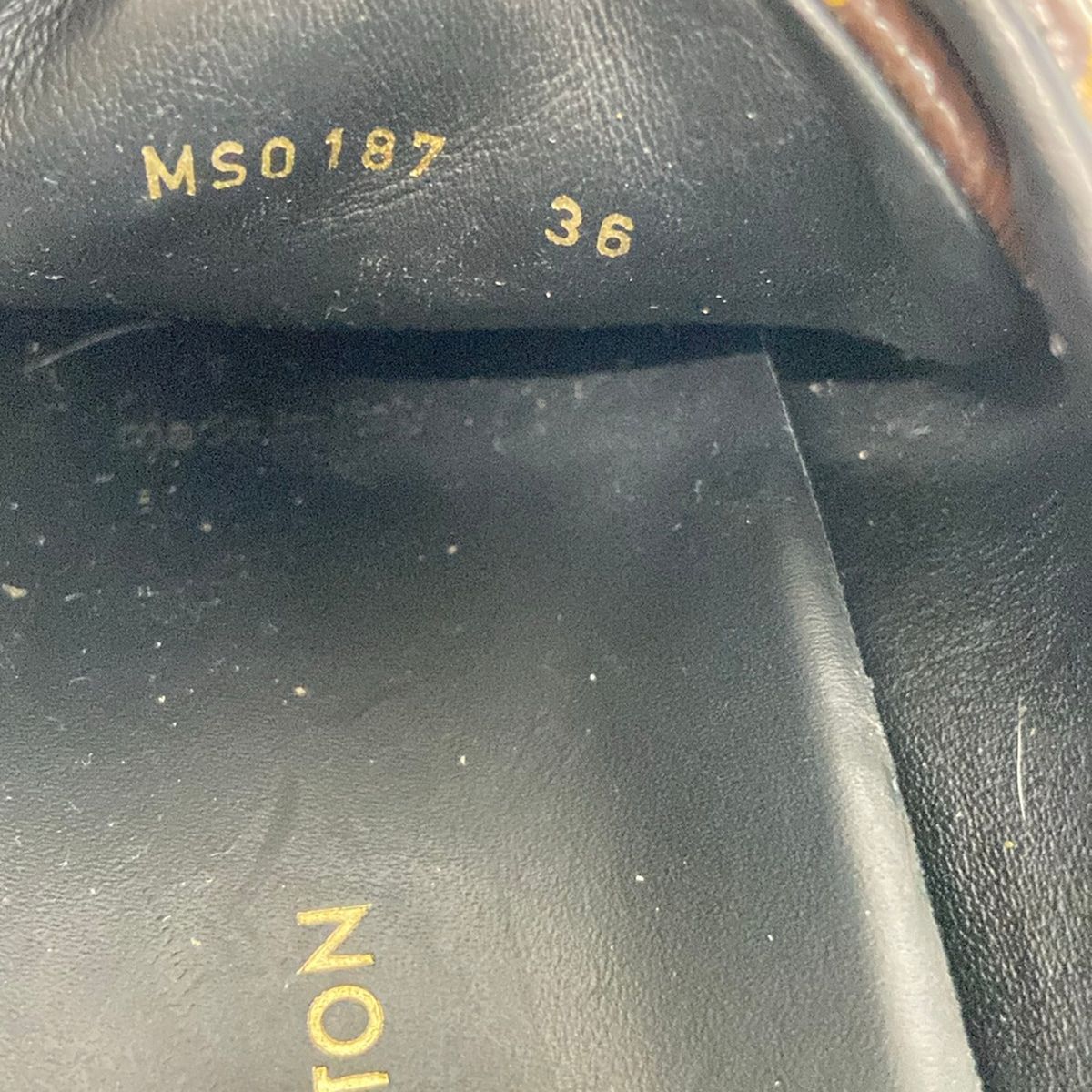 Louis Vuitton Sneakers 36 Front Row Line Brown Black Leather — view 6