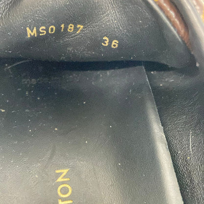 Louis Vuitton Sneakers 36 Front Row Line Brown Black Leather — view 6