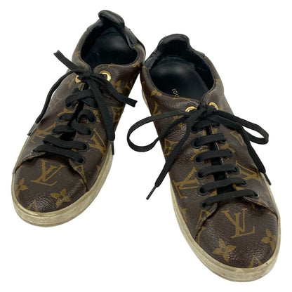 Louis Vuitton Sneakers 36 Front Row Line Brown Black Leather — view 2
