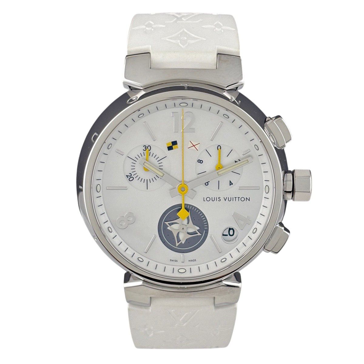 Louis Vuitton Tumble Watch SS Rubber Quartz White — view 2
