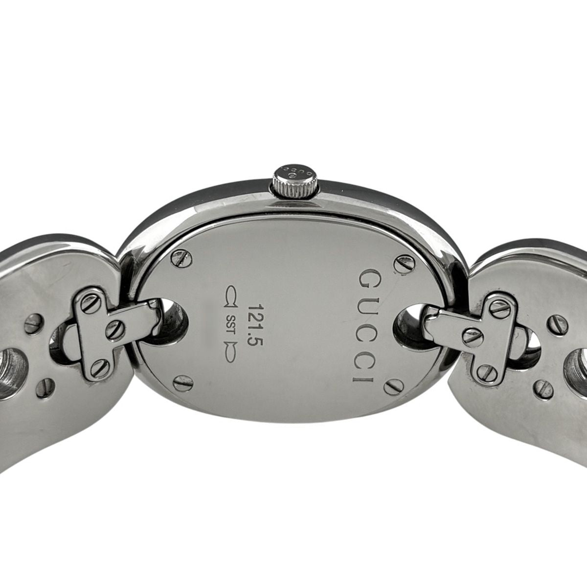 Gucci Marina Chain Watch 121.5 SS Quartz Black — view 4