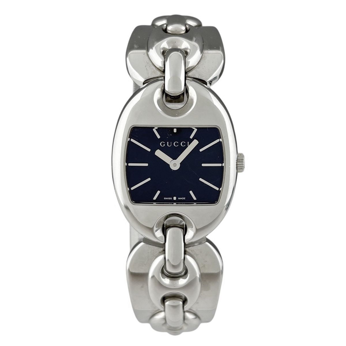 Gucci Marina Chain Watch 121.5 SS Quartz Black — view 2
