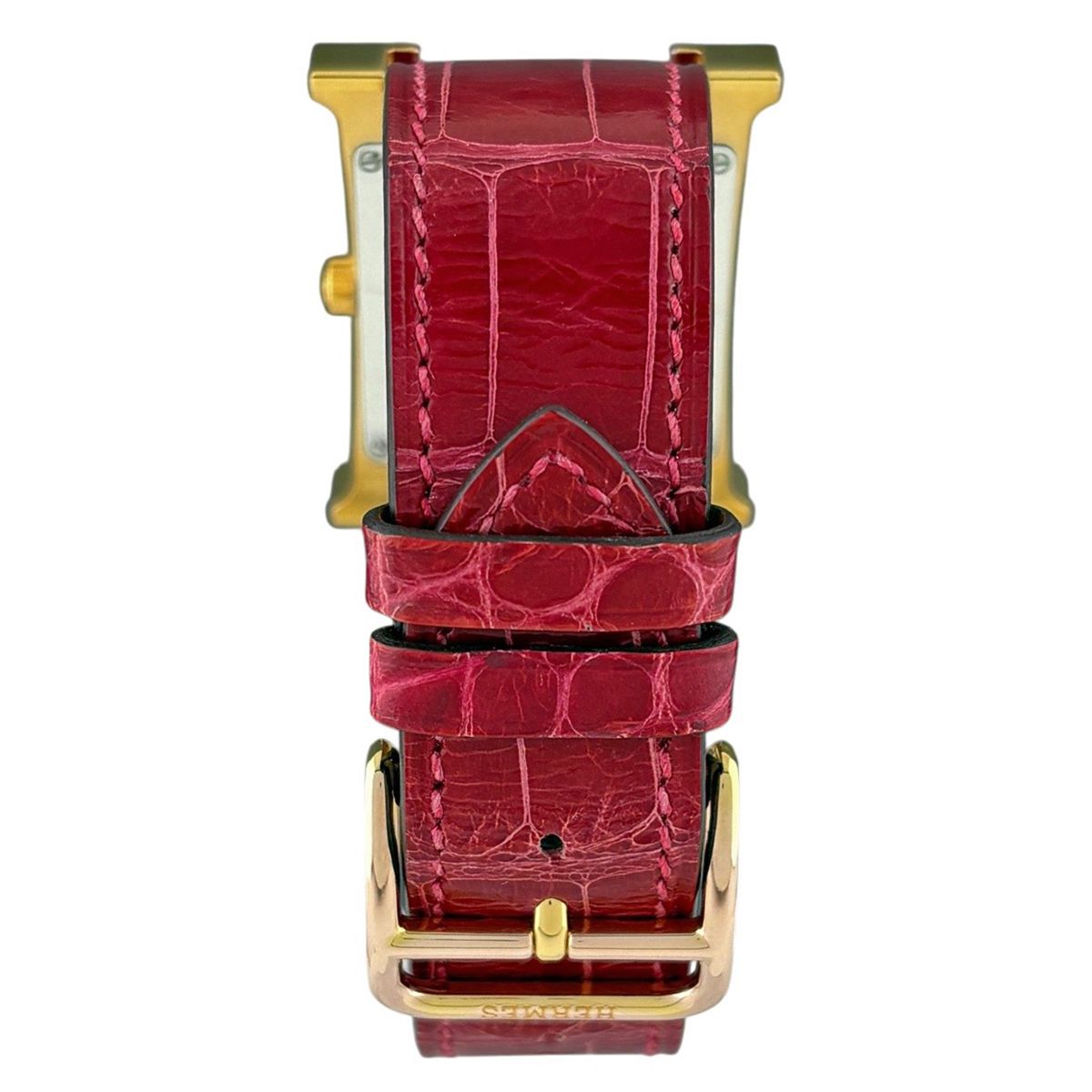 Hermes Watch SS Leather Quartz White — view 3