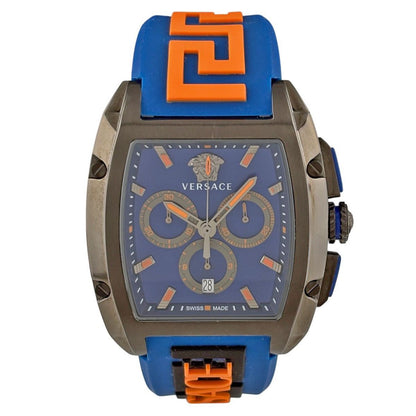 Versace Dominus Watch SS Rubber Quartz Blue — view 2