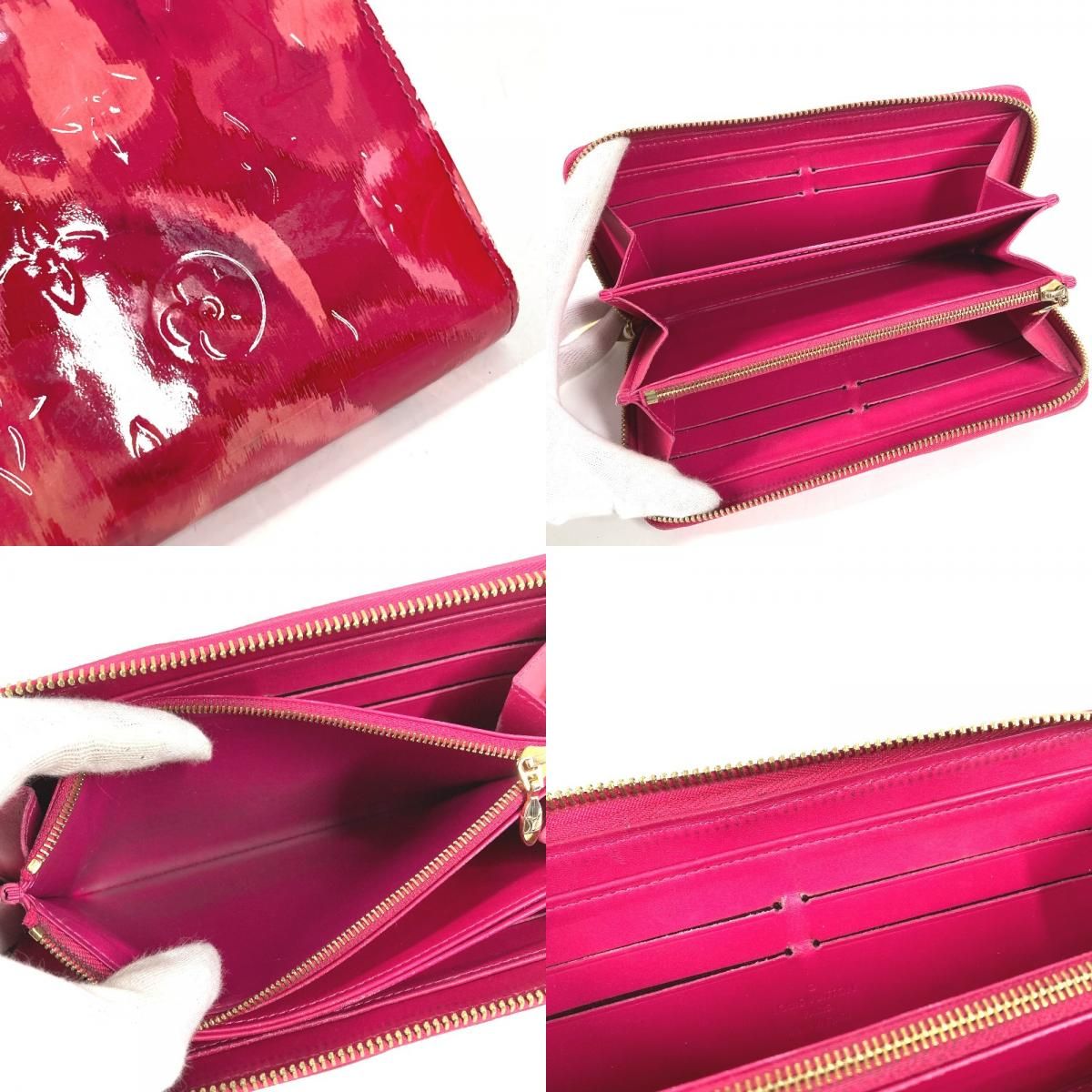 Louis Vuitton Wallet Zippy Patent Leather Pink — view 8