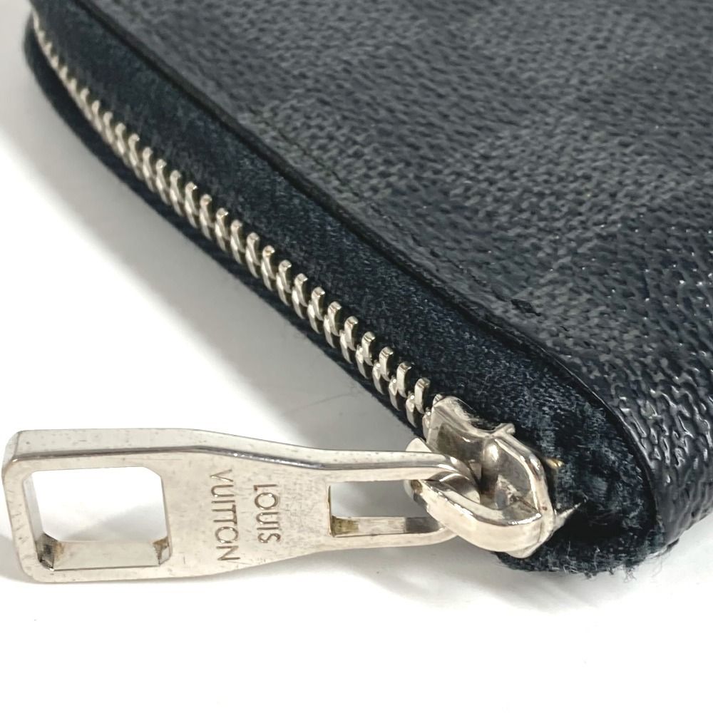 Louis Vuitton Wallet Zippy Vertical Damier Graphite Canvas Black — view 6