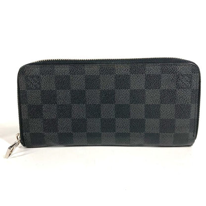 Louis Vuitton Wallet Zippy Vertical Damier Graphite Canvas Black