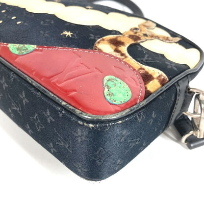 Louis Vuitton Shoulder Bag Pochette Comte de Fe Monogram Satin Canvas Black — view 5