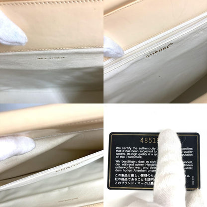 Chanel Handbag Quilted CC Logo Enamel White — view 9