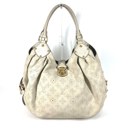 Louis Vuitton Shoulder Bag XL Monogram Mahina Leather Run White