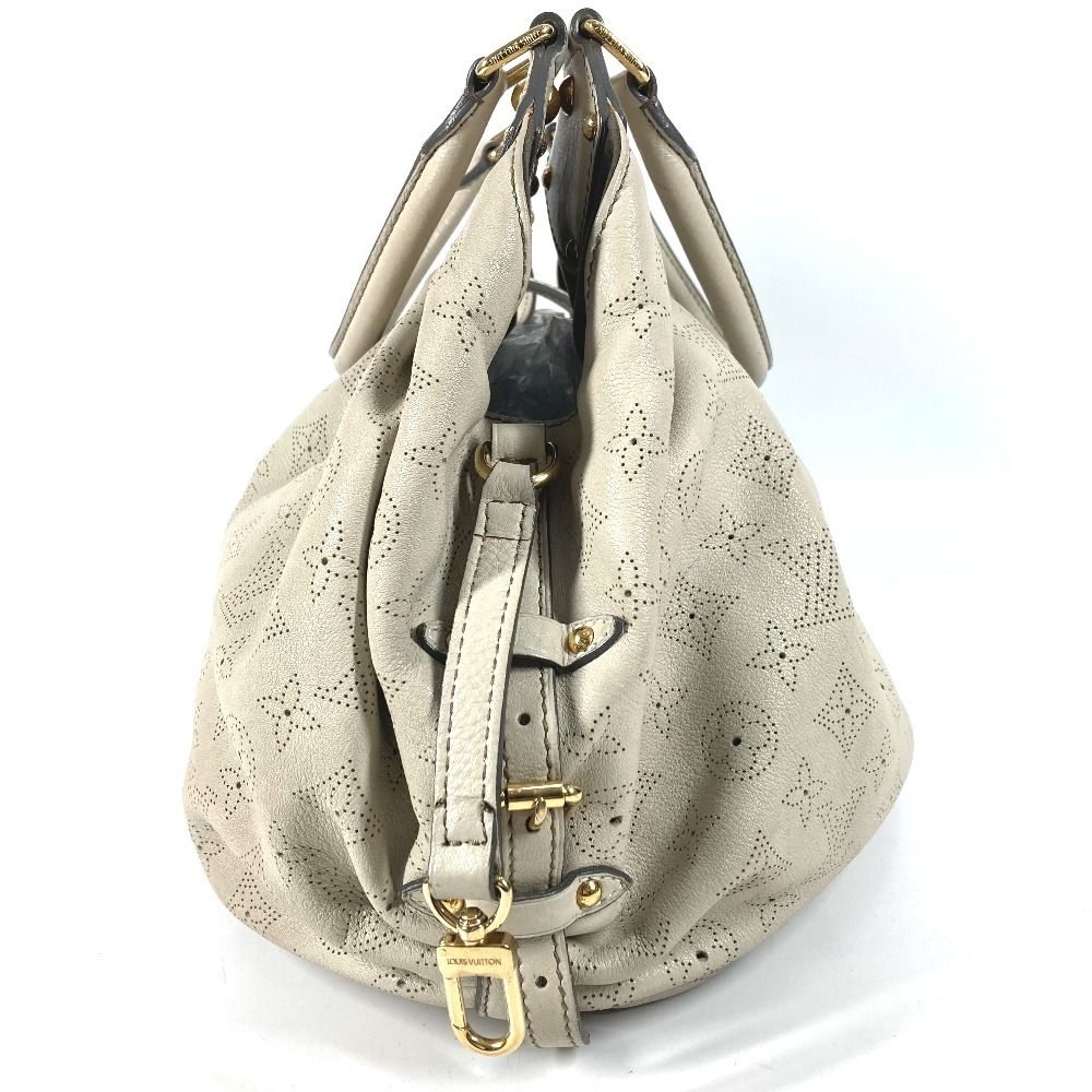 Louis Vuitton Shoulder Bag XL Monogram Mahina Leather Run White — view 4