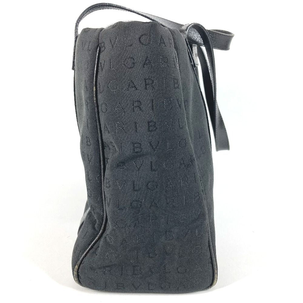 Bvlgari Shoulder Bag Logo Mania Leather Canvas Black — view 4