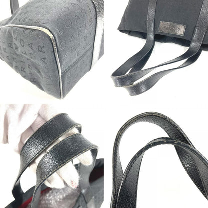 Bvlgari Shoulder Bag Logo Mania Leather Canvas Black — view 7