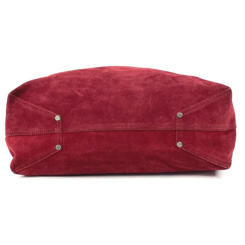 Tiffany & Co Shoulder Bag Logo Reversible Suede Leather Red — view 5