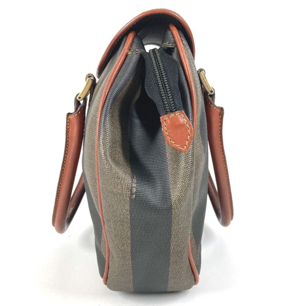 Fendi Handbag Logo Pecan Leather Khaki — view 3