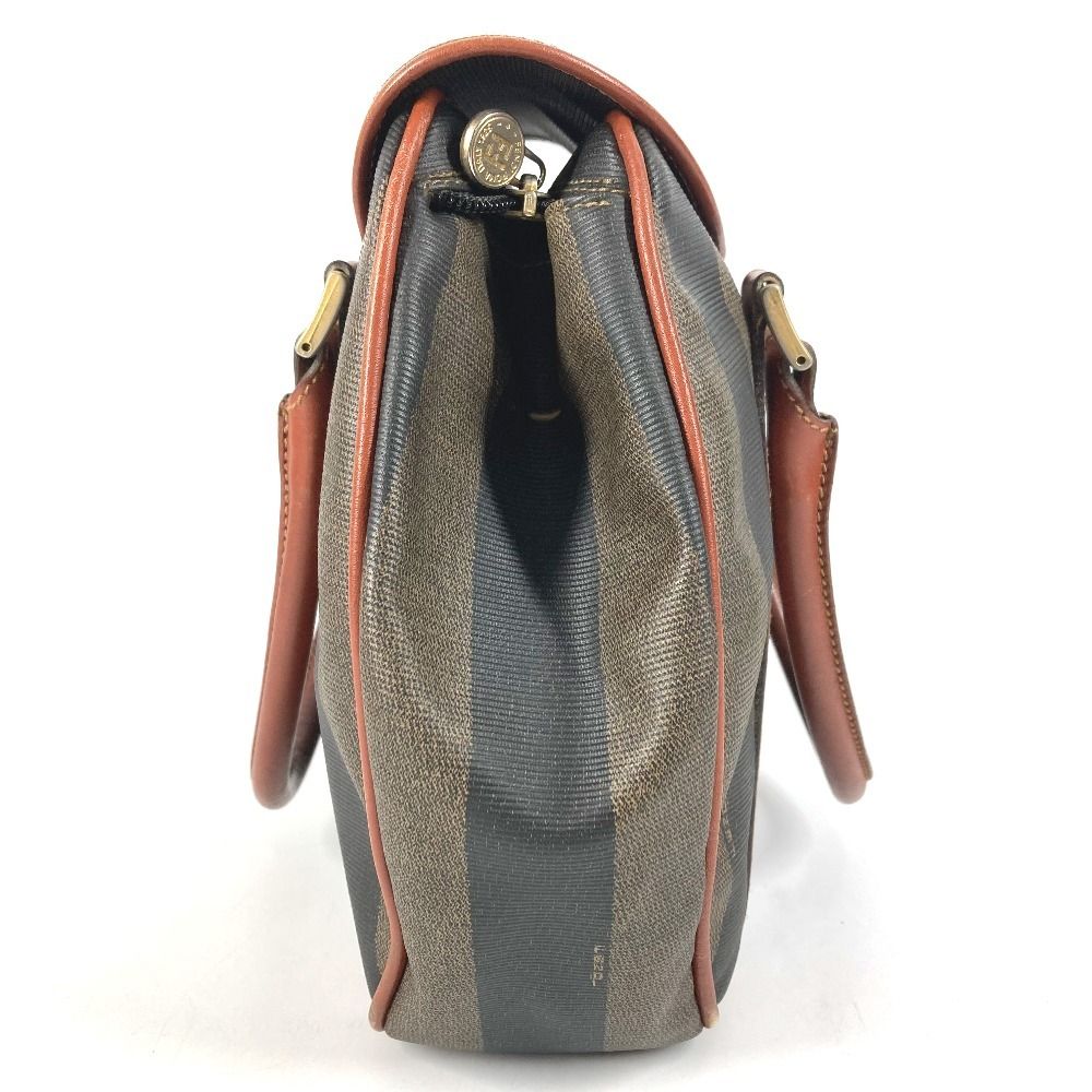 Fendi Handbag Logo Pecan Leather Khaki — view 4