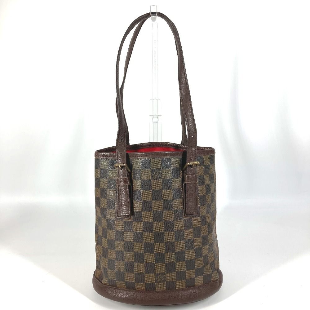 Louis Vuitton Shoulder Bag Marais Damier Canvas Ebene Brown — view 2