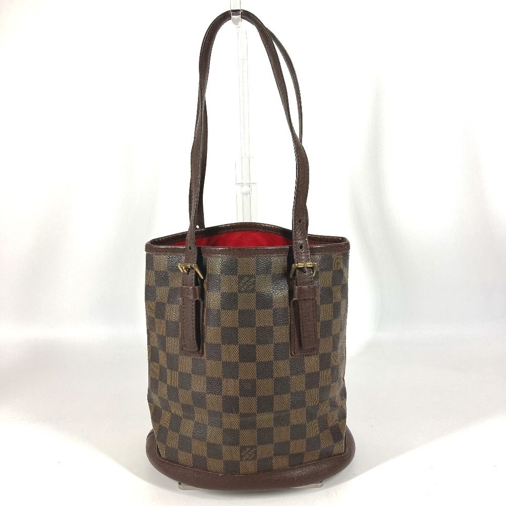Louis Vuitton Shoulder Bag Marais Damier Canvas Ebene Brown