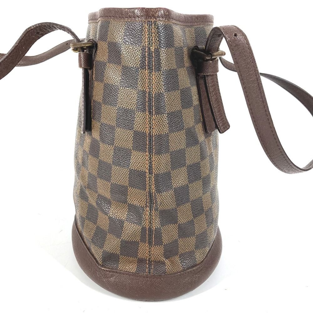 Louis Vuitton Shoulder Bag Marais Damier Canvas Ebene Brown — view 3