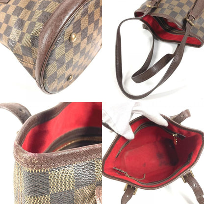 Louis Vuitton Shoulder Bag Marais Damier Canvas Ebene Brown — view 7