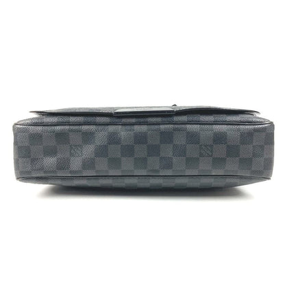 Louis Vuitton Shoulder Bag Daniel MM Damier Graphite Canvas Black — view 5