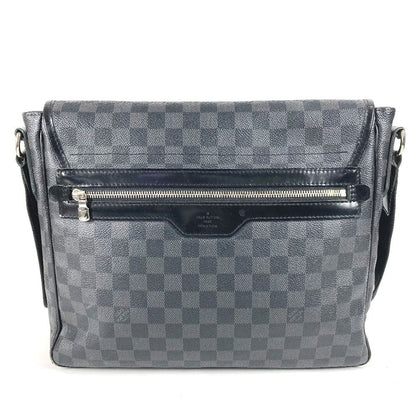 Louis Vuitton Shoulder Bag Daniel MM Damier Graphite Canvas Black — view 2