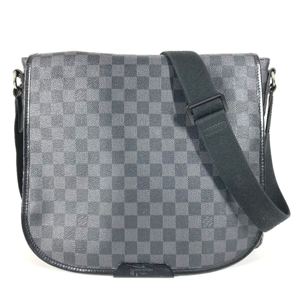 Louis Vuitton Shoulder Bag Daniel MM Damier Graphite Canvas Black
