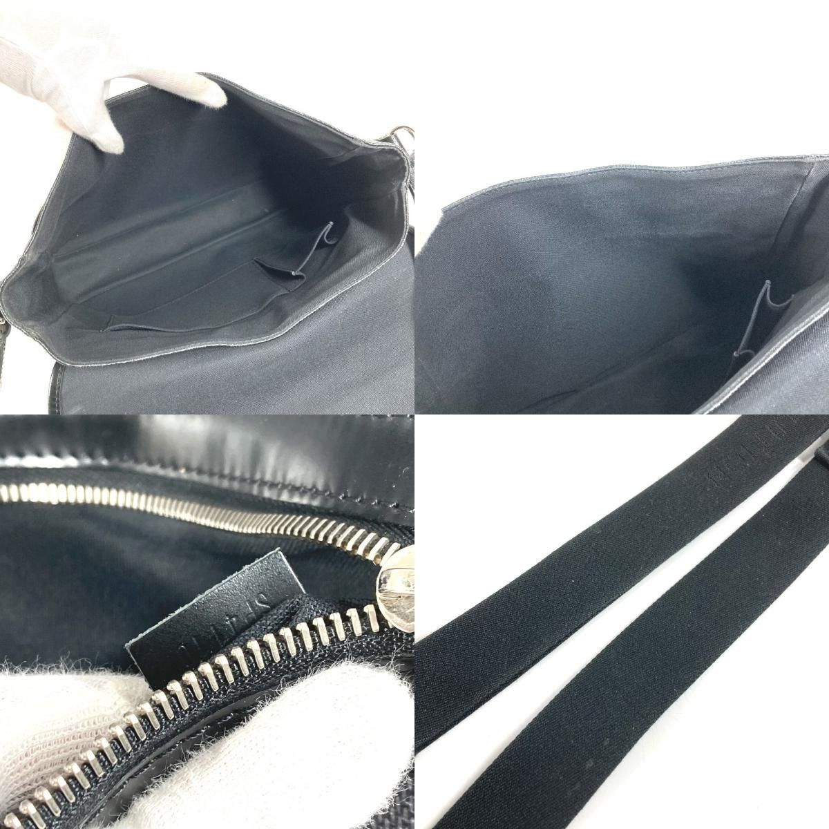 Louis Vuitton Shoulder Bag Daniel MM Damier Graphite Canvas Black — view 9