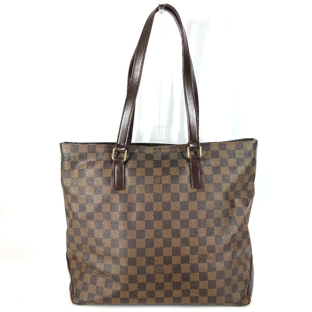 Louis Vuitton Shoulder Bag Cabas Mezzo Damier Canvas Ebene Brown