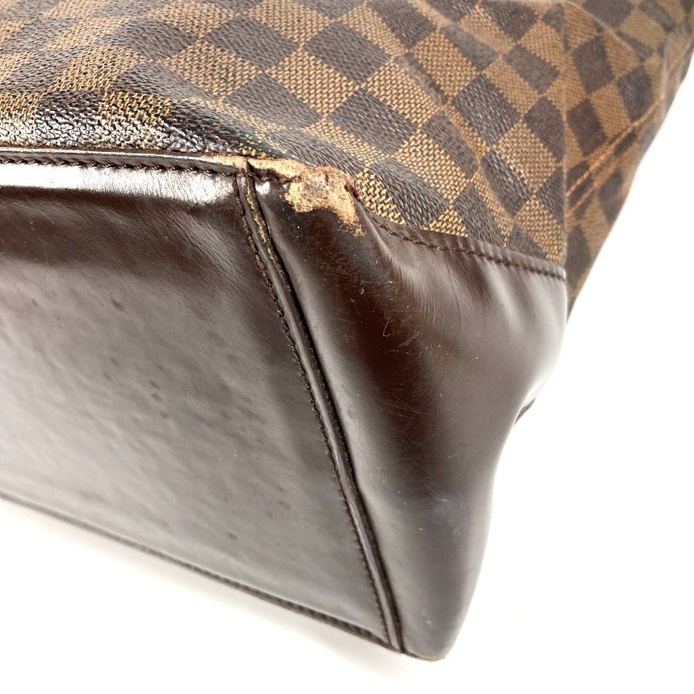 Louis Vuitton Shoulder Bag Cabas Mezzo Damier Canvas Ebene Brown — view 6
