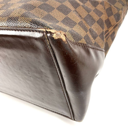 Louis Vuitton Shoulder Bag Cabas Mezzo Damier Canvas Ebene Brown — view 6