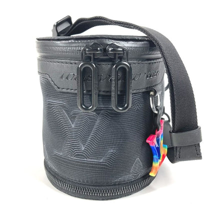 Louis Vuitton Shoulder Bag Expansion Double Polochon Leather Nylon Black