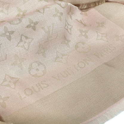 Louis Vuitton Shawl Monogram Shine Rosevelle Wool Silk Scarf — view 3