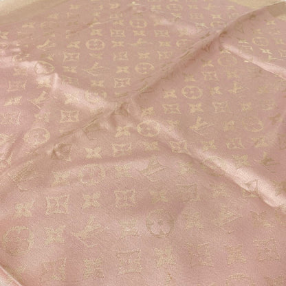 Louis Vuitton Shawl Monogram Shine Rosevelle Wool Silk Scarf — view 4